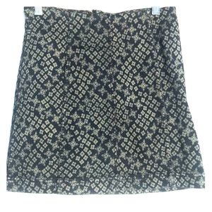 Free People patterned mini skirt.